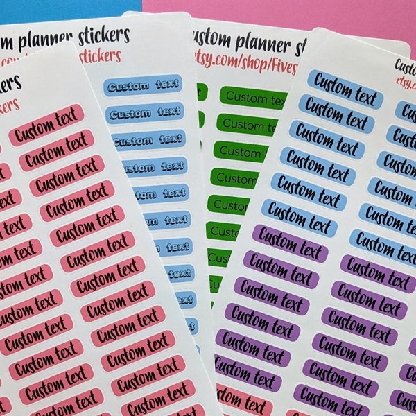 Custom Planner Stickers, Personalized Labels for Planners, Write Your Own Labels, 51 Stickers Per Sheet