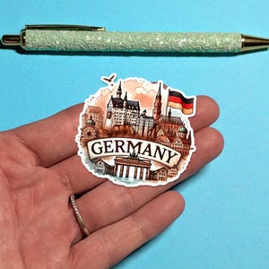 Deutschland Reiseaufkleber - Aquarell Koffer Aufkleber für Gepäck, Laptops - Reisegeschenk