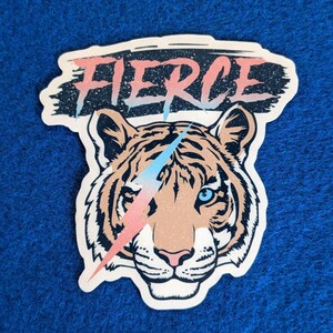 Fierce Tiger Sticker | Tiger Sticker | Fierce | Retro Sticker | Animal Sticker | Laptop Sticker