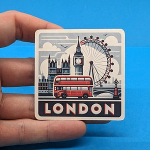 London Travel Sticker // London England Decal for suitcase, laptop, car or water bottle, luggage tag, travel gift