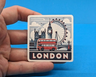 London Travel Sticker for Suitcases Laptops  Water Bottles  Perfect Travel Gift