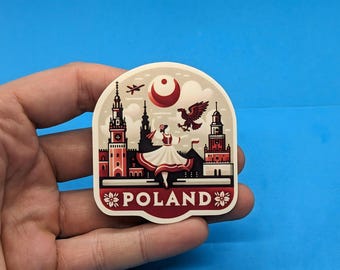 Vinyl-Aufkleber Polen Flagge, Rund, 10 Cm, 2 Stück – Für Laptop, Kühlschrank, Auto