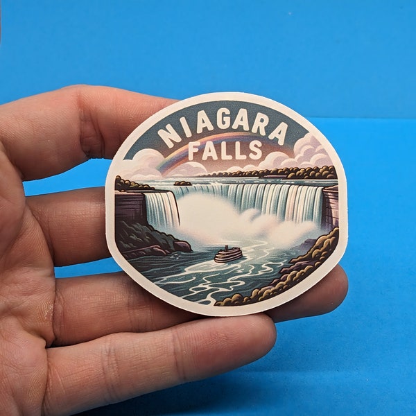 Niagara Falls Travel Sticker // Niagara Falls Canada Decal for suitcase, laptop, car or water bottle, luggage tag, travel gift