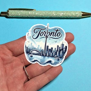 Pegatina de viaje de Toronto - Pegatina de acuarela de Canadá para maletas, ordenadores portátiles - Regalo de viaje