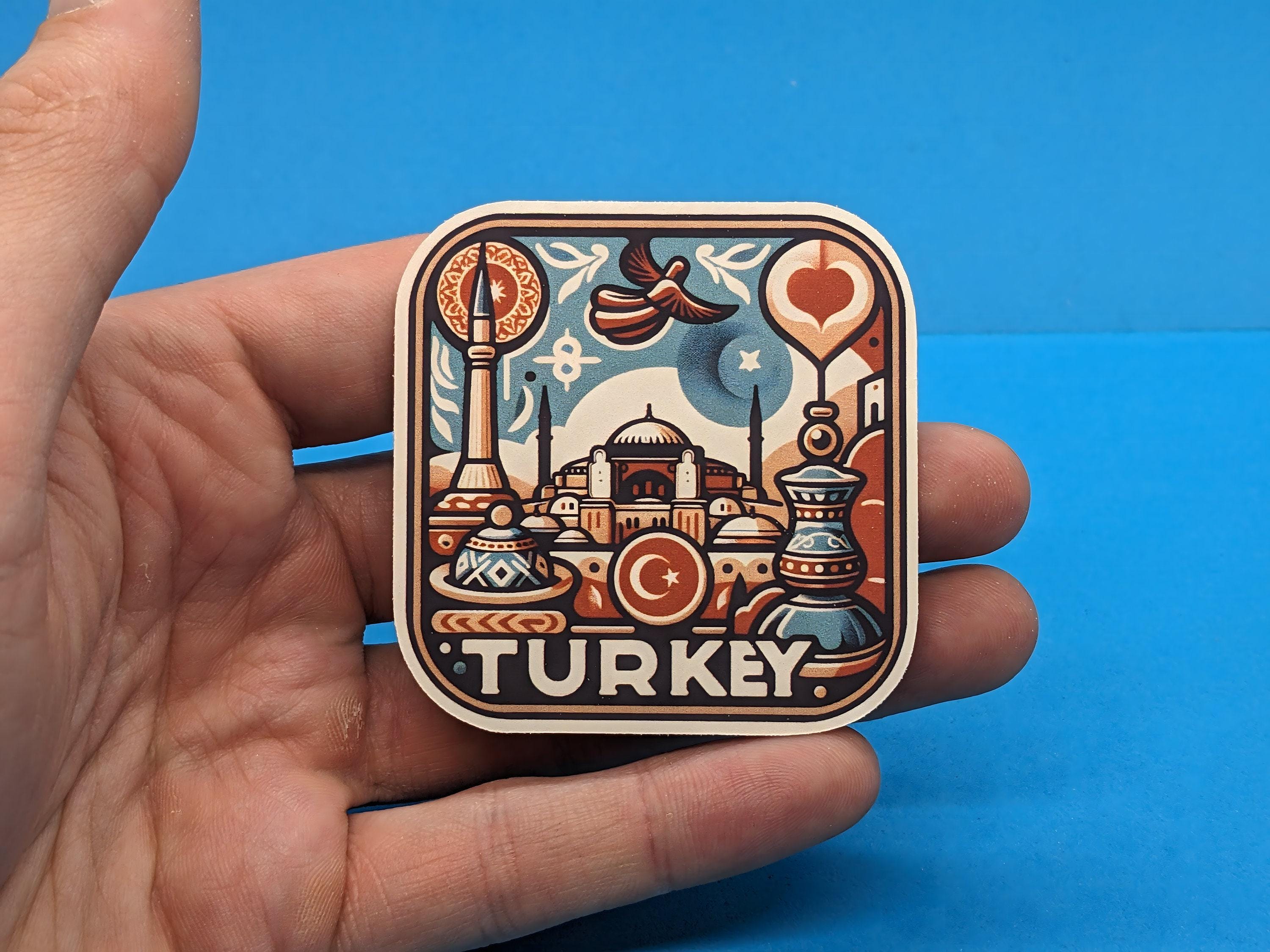 2 Türkei Vinyl-Aufkleber 10 Cm – Türkische Landkarte Für Reise-Scrapbooking & Dekoration