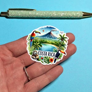 Adesivo de viagem Costa Rica - Adesivo de mala aquarela para bagagem, laptops - Presente de viagem