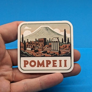 Pompeji Reiseaufkleber // Neapel Aufkleber für Koffer, Laptop, Auto oder Wasserflasche, Gepäckanhänger, Reisegeschenk