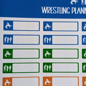 Wrestling Planner Stickers Wrestling Calendar Stickers Wrestling ...