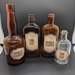 Custom Apothecary labels - Personalized Vintage Labels - 8 Labels per order