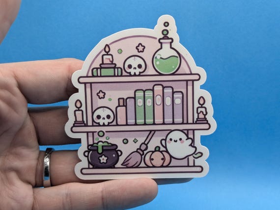 Haunted Booktok Sticker | Spooky Bookish Decor | Halloween Ghost Gothic Sticker | Kindle & Water Bottle Decal | Kobo | Book Club Reader Gift