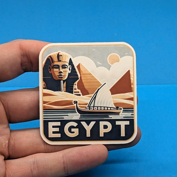 Egypt Travel Sticker // Decal for suitcase, laptop, car or water bottle, luggage tag, travel gift