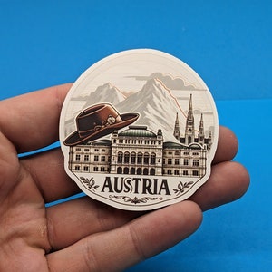 Sticker de voyage Autriche // Sticker pour valise, ordinateur portable, voiture ou bouteille d'eau, étiquette de bagage, cadeau de voyage
