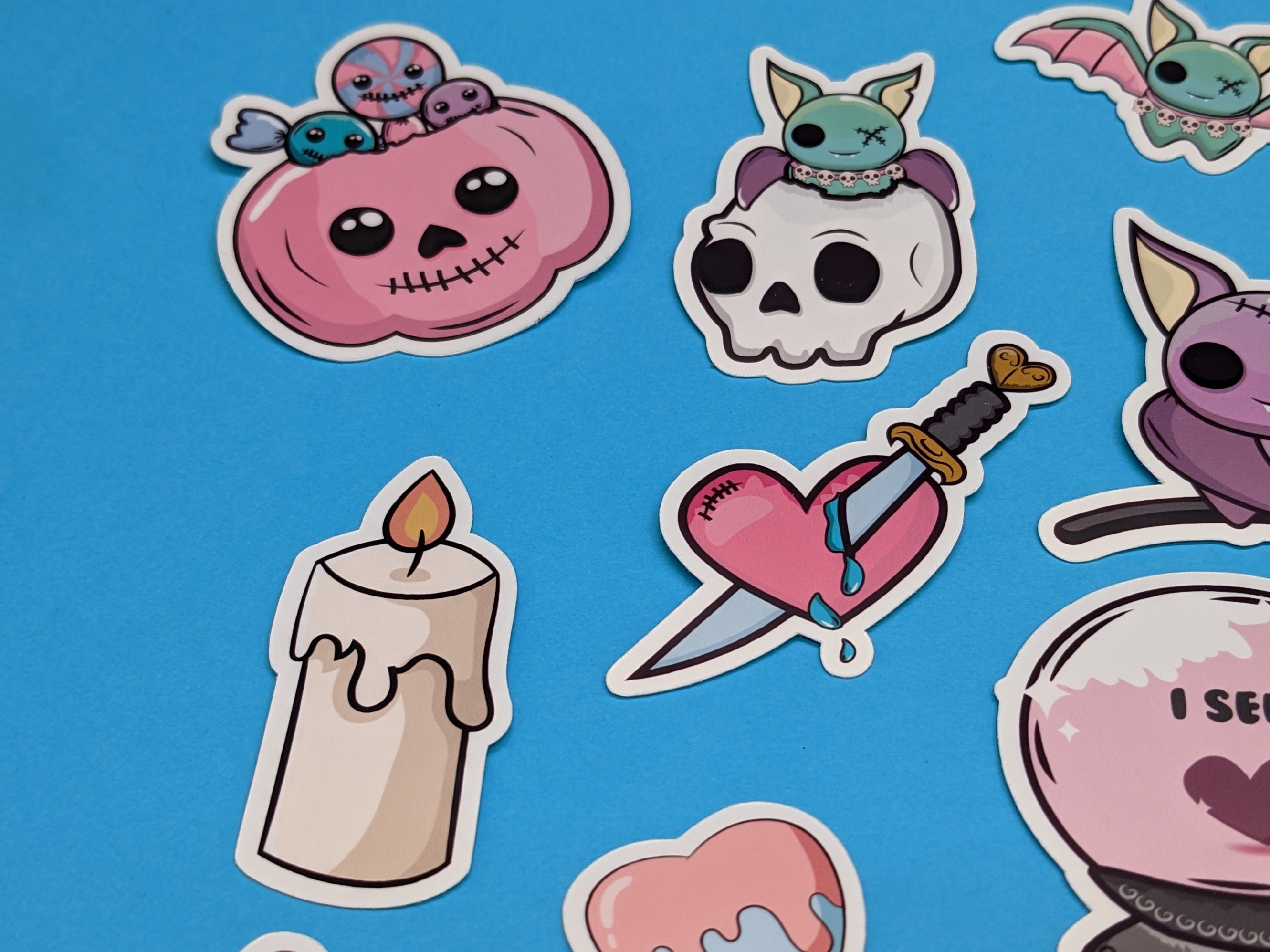 Pastel Goth Sticker Pack 15 Goth Pastel Stickers Laptop Etsy