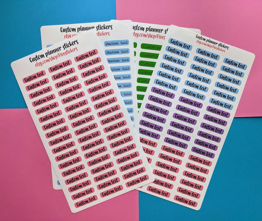 Custom Planner Stickers, Personalized Labels for Planners, Write Your