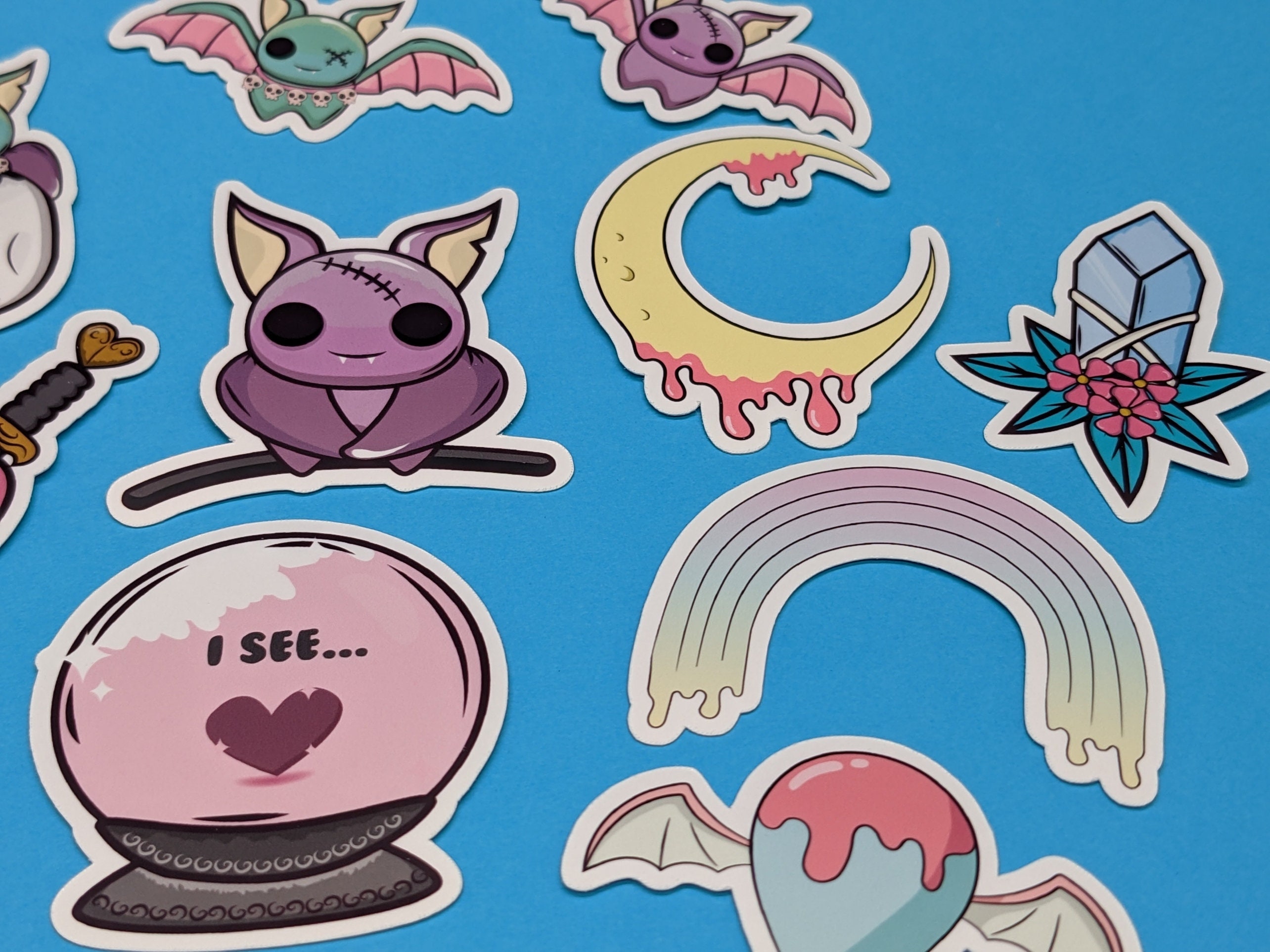 Pastel Goth Sticker Pack 15 Goth Pastel Stickers Laptop Etsy