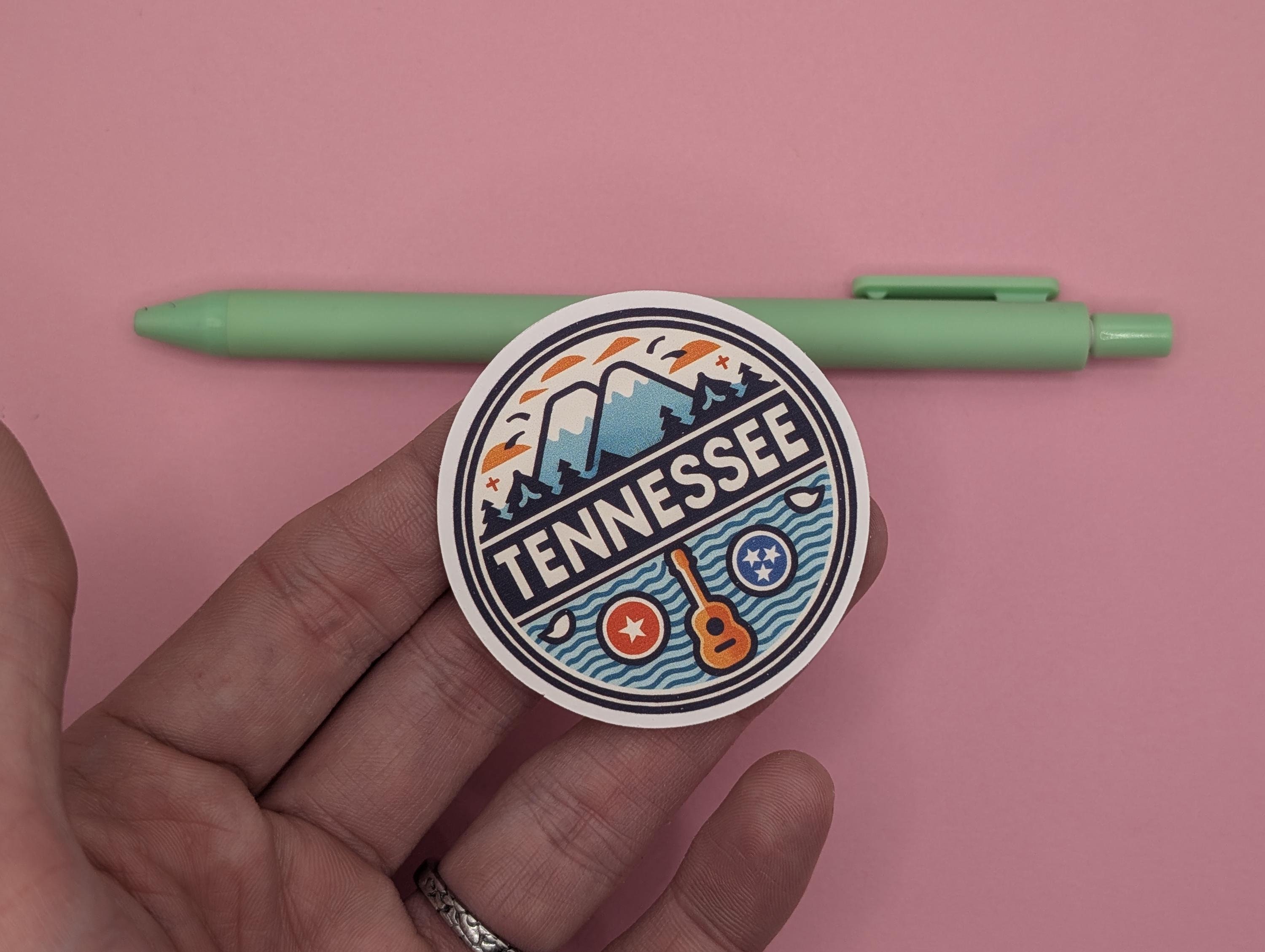 Tennessee State Travel Sticker | Minimalist Design Vinyl Decal | Perfect for Laptops, Water Bottles, Luggage & Travel Journals