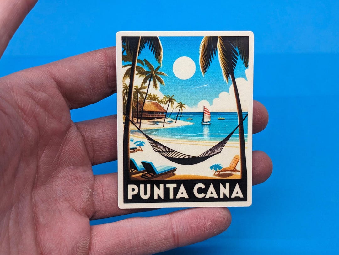 Travel Souvenir Decal Punta Cana Dominican Republic Tropical Decal