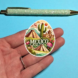 Adesivo de viagem para o México - Adesivo de mala aquarela para bagagem, laptops - Presente de viagem