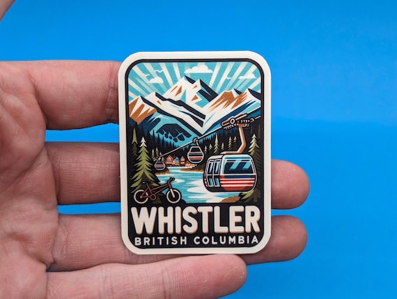 Whistler Travel Sticker // British Columbia Decal for suitcase, laptop, car or water bottle, luggage tag, travel gift