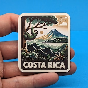 Adesivo de viagem Costa Rica // Decalque para mala, laptop, carro ou garrafa de água, etiqueta de bagagem, presente de viagem