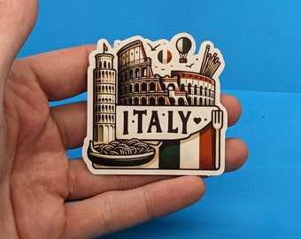 Italy Travel Sticker // Italian Decal for suitcase, laptop, car or water bottle, luggage tag, travel gift