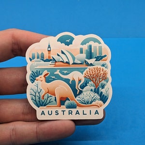 Australia Travel Sticker // Decal for suitcase, laptop, car or water bottle, luggage tag, travel gift