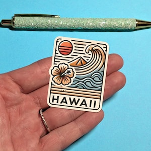 Suitcase Sticker - Hawaii Travel Sticker #2 // Decal for laptop, car or water bottle, luggage tag, travel gift