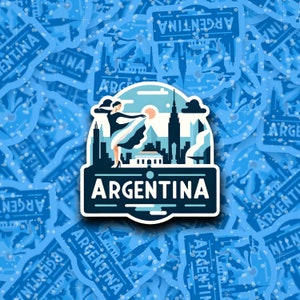Adesivo de viagem Argentina // Decalque para mala, laptop, carro ou garrafa de água, etiqueta de bagagem, presente de viagem