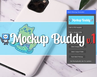 Mockup Buddy - Batch Bulk Automatic Photoshop Mockup Maker // Photoshop Script