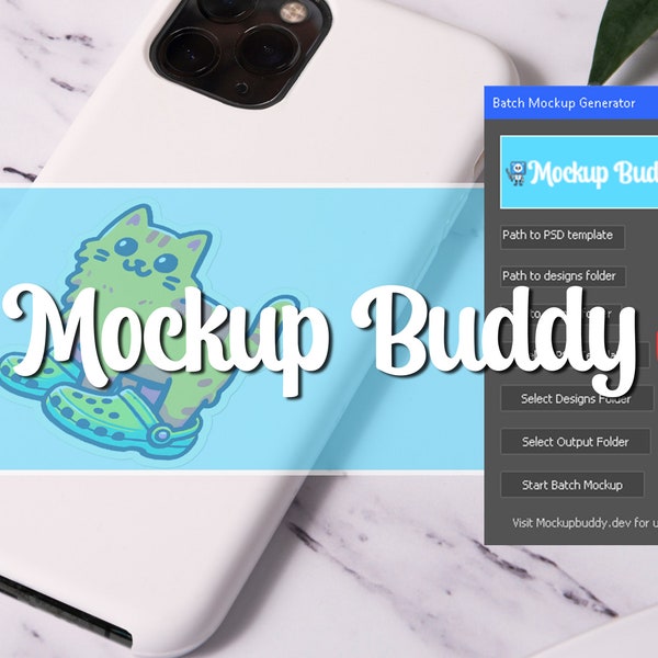 Mockup Buddy - Batch Bulk Automatic Photoshop Mockup Maker // Photoshop Script