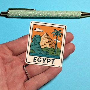 Adesivo de viagem para o Egito - Série Retro - adesivo para malas, laptops - Presente de viagem