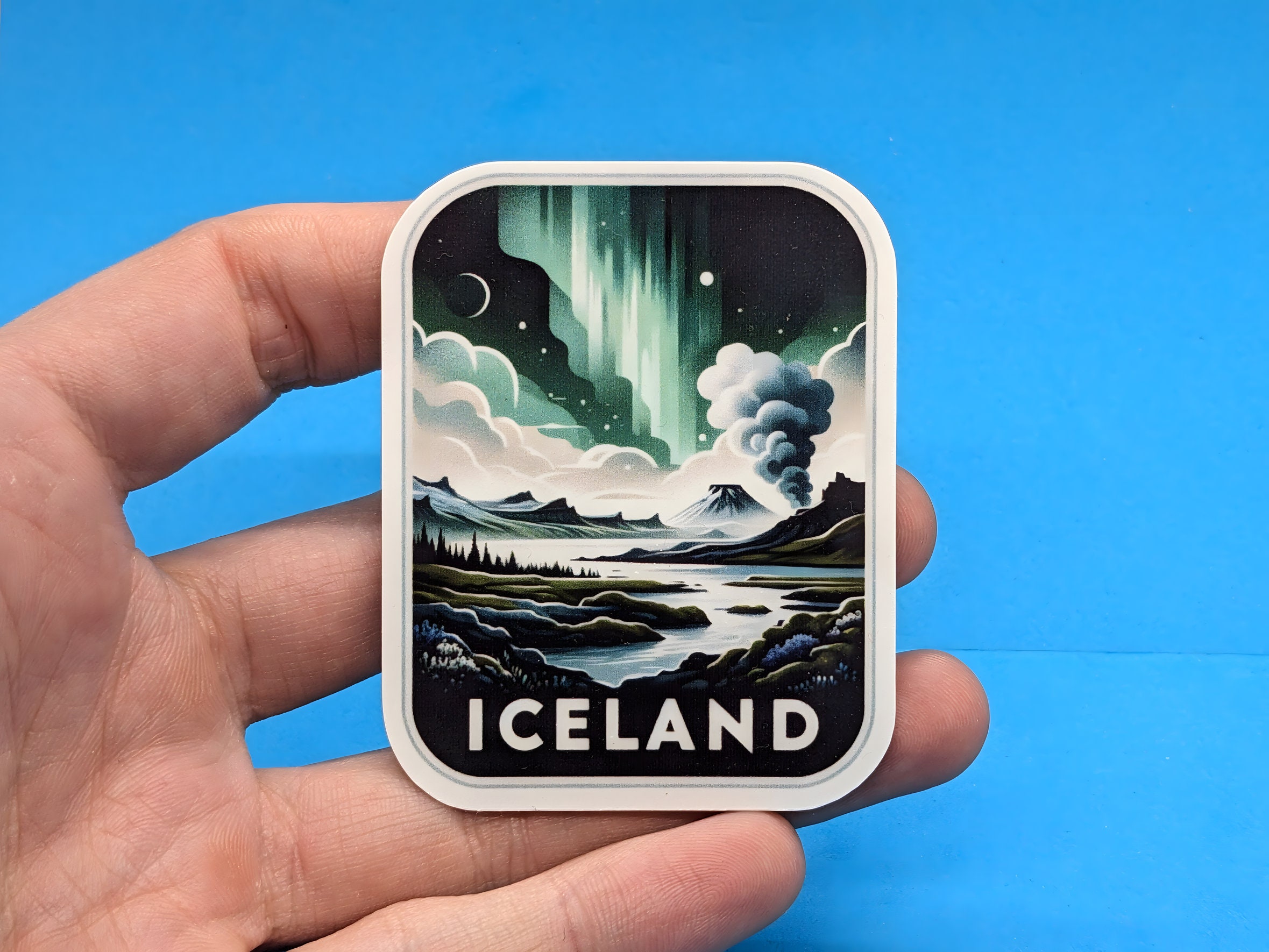Iceland Travel Sticker  Icelandic Decal for Suitcase Laptop Car or Water Bottle  Unique Travel Gift