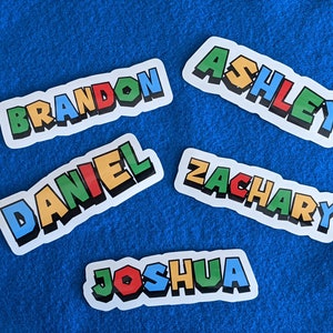 Aangepaste tekststickers videogame, kies je tekst, gameroomstickers, laptopstickers, gamerstickers, gamestickers
