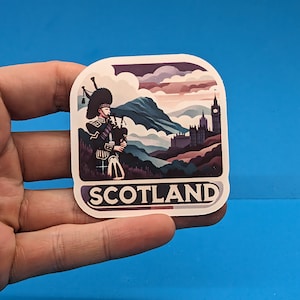 Schottland Reiseaufkleber // Scottish Decal für Koffer, Laptop, Auto oder Wasserflasche, Gepäckanhänger, Reisegeschenk