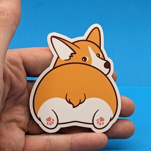 Adesivo adorabile Peek-A-Boo Corgi - Adesivo in vinile con simpatico sedere di Corgi per gli amanti dei Corgi
