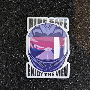 Adhesivo para casco de motocicleta, para viajar con seguridad y disfrutar de la vista, apto para motos de crucero, motos de calle deportivas, guardabarros de tanque y motos de cross