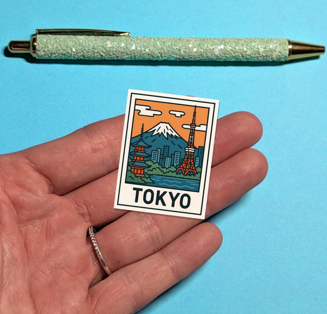Retro Sticker Japan Tokyo Japan Travel Sticker: Retro Suitcase Laptop Decal - Etsy