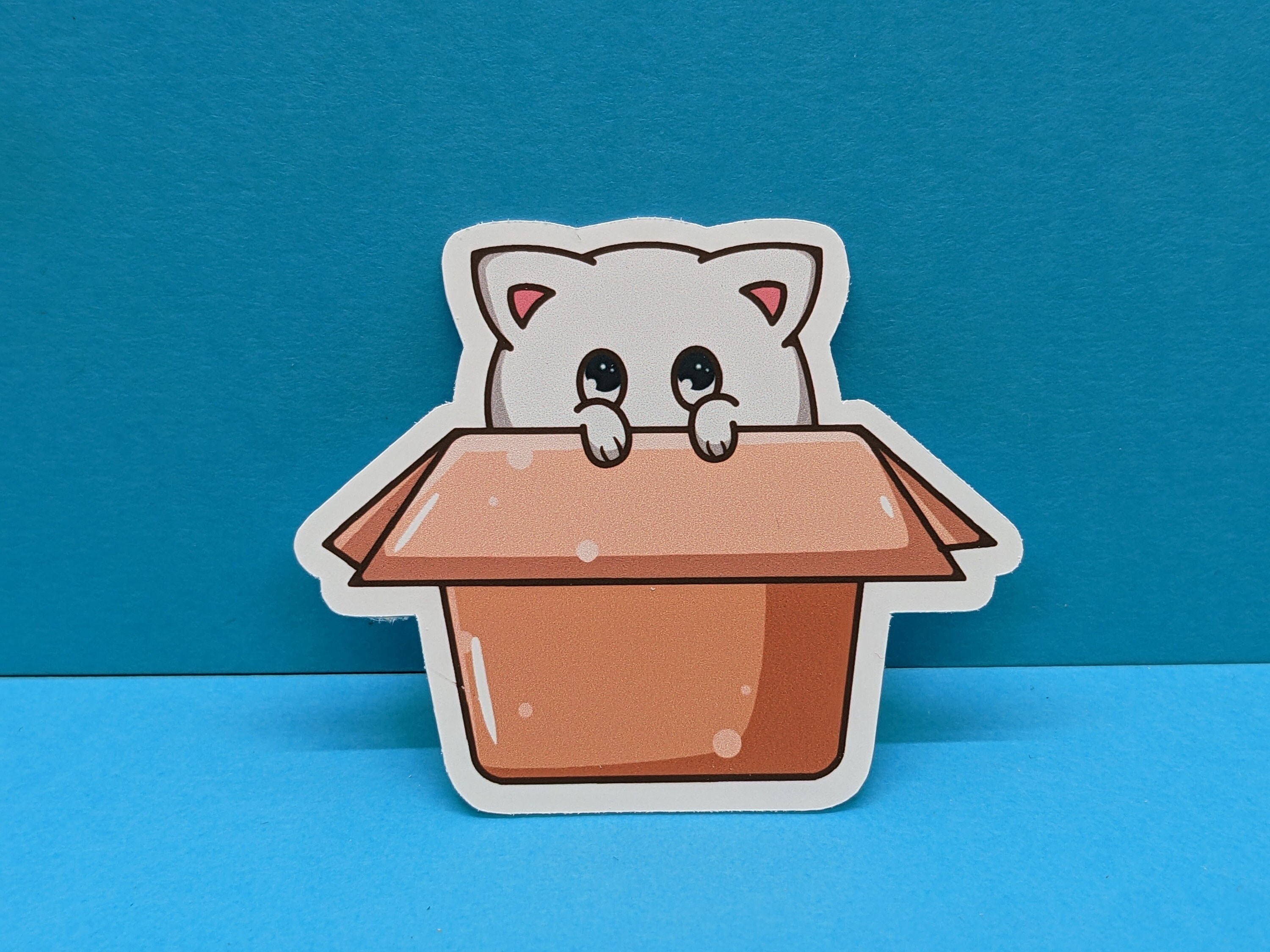 Shy Cat Sticker Cute Sticker Animal Sticker Shy Sticker - Etsy Shy Cat Sticker Cute Sticker Animal Sticker Shy Sticker - Etsy
