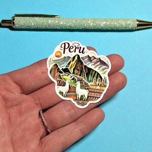 Pegatina de viaje a Perú n.° 2: pegatina de acuarela para maletas, portátiles - Regalo de viaje