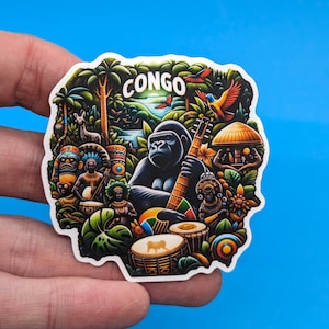 Kongo Reiseaufkleber für Koffer Laptop Auto Wasserflasche Perfektes Reisegeschenk