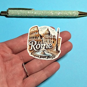 Rome reissticker #2 - aquarel koffersticker voor bagage, laptops - reiscadeau