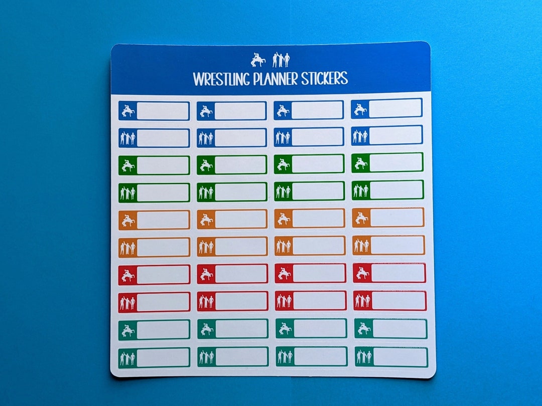 Wrestling Planner Stickers Wrestling Calendar Stickers Wrestling