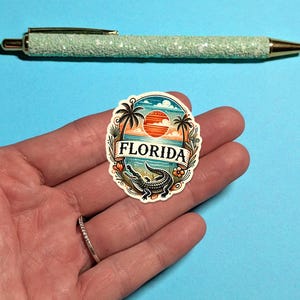 Pegatina de viaje de Florida: pegatina de acuarela para maletas, portátiles - Regalo de viaje