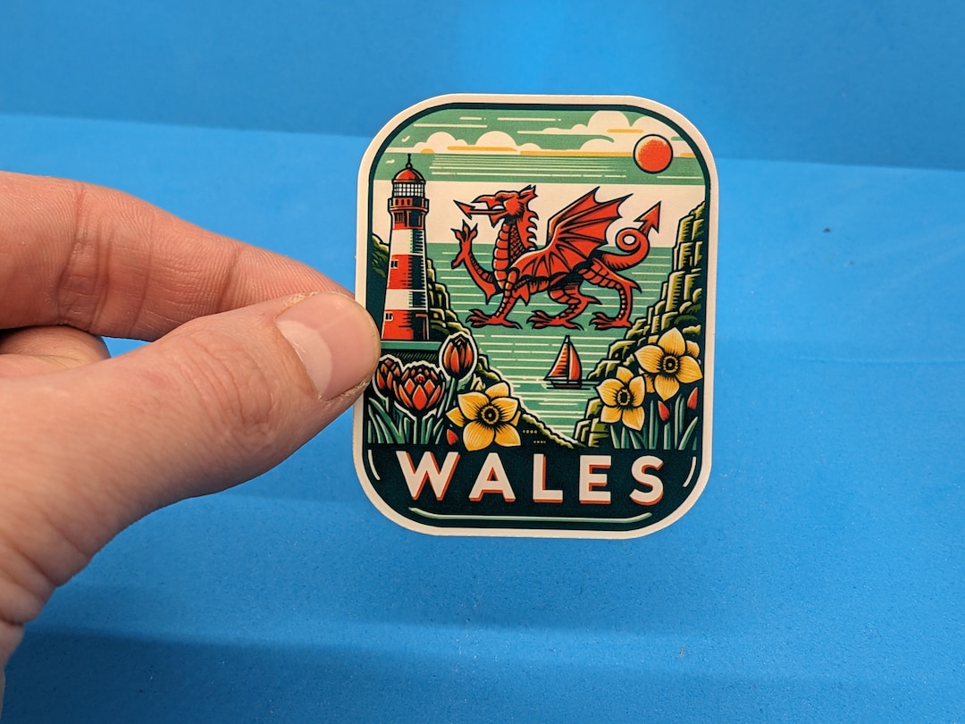 Wales Travel Sticker // Welsh Decal for Suitcase, Laptop, Car or Water ...