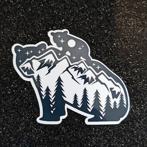 Sticker nature maman ourson camping décoration animalière NORTHERN SKY Design
