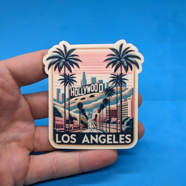 Los Angeles Travel Sticker // LA Decal for suitcase, laptop, car or water bottle, luggage tag, travel gift