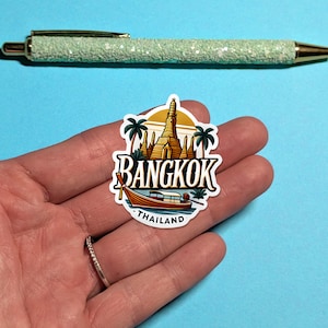 Bangkok Travel Sticker #002 // Thailand Decal for suitcase, laptop, car or water bottle, luggage tag, travel gift