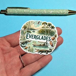 Everglades Reiseaufkleber - Florida Aquarell Kofferaufkleber für Gepäck, Laptops - Reisegeschenk
