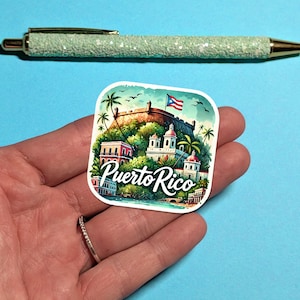 Pegatina de viaje de Puerto Rico n.º 2: pegatina de acuarela para maletas, portátiles - Regalo de viaje