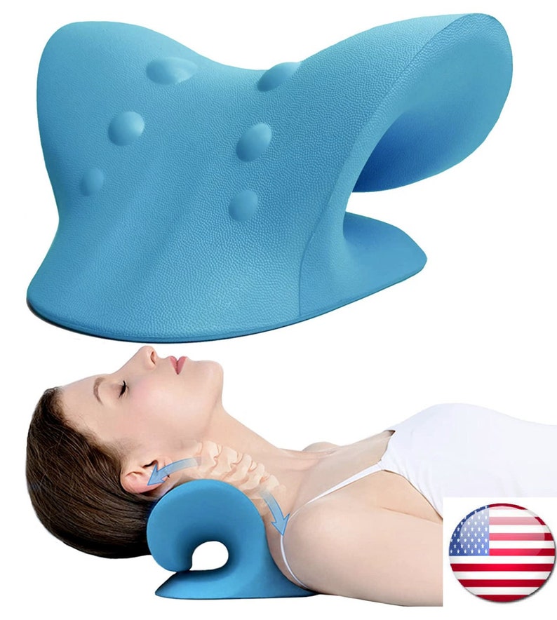 Cervical Neck Pillow Stretcher Traction Device Brace Support Pain